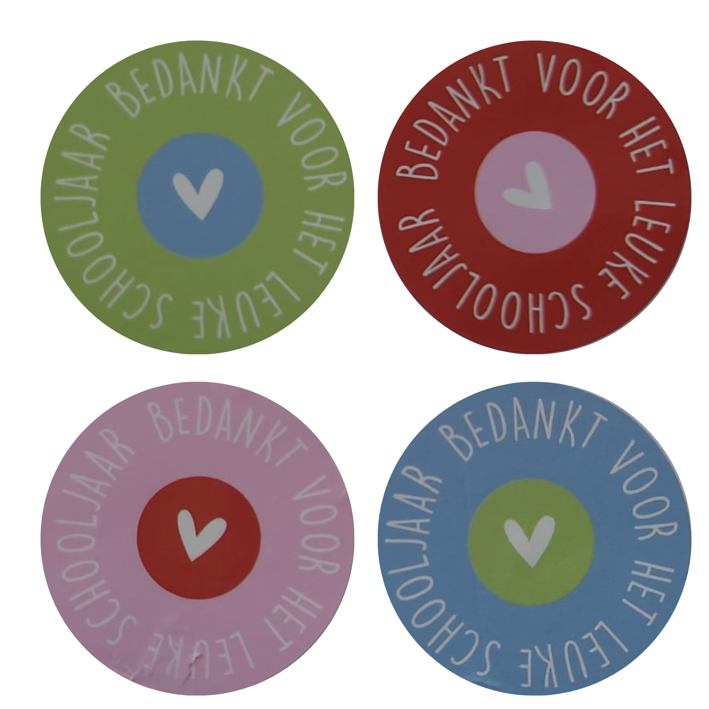 Sticker Bedankt voor het leuke schooljaar