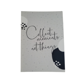 Kaart Collect moments not things