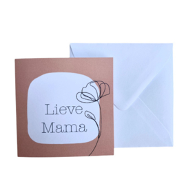 Lieve mama - dubbele kaart met envelop