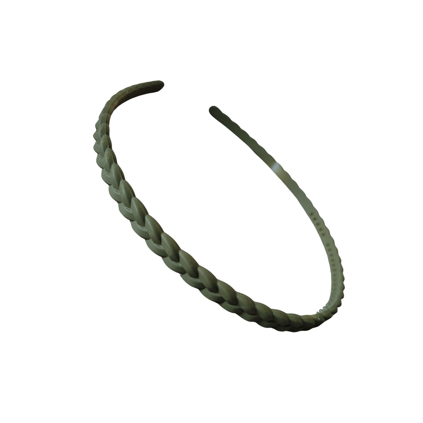 Haarband / diadeem - vlecht - legergroen