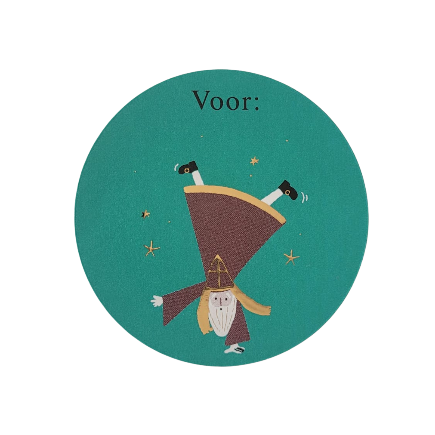 Sticker Sint etiket groen