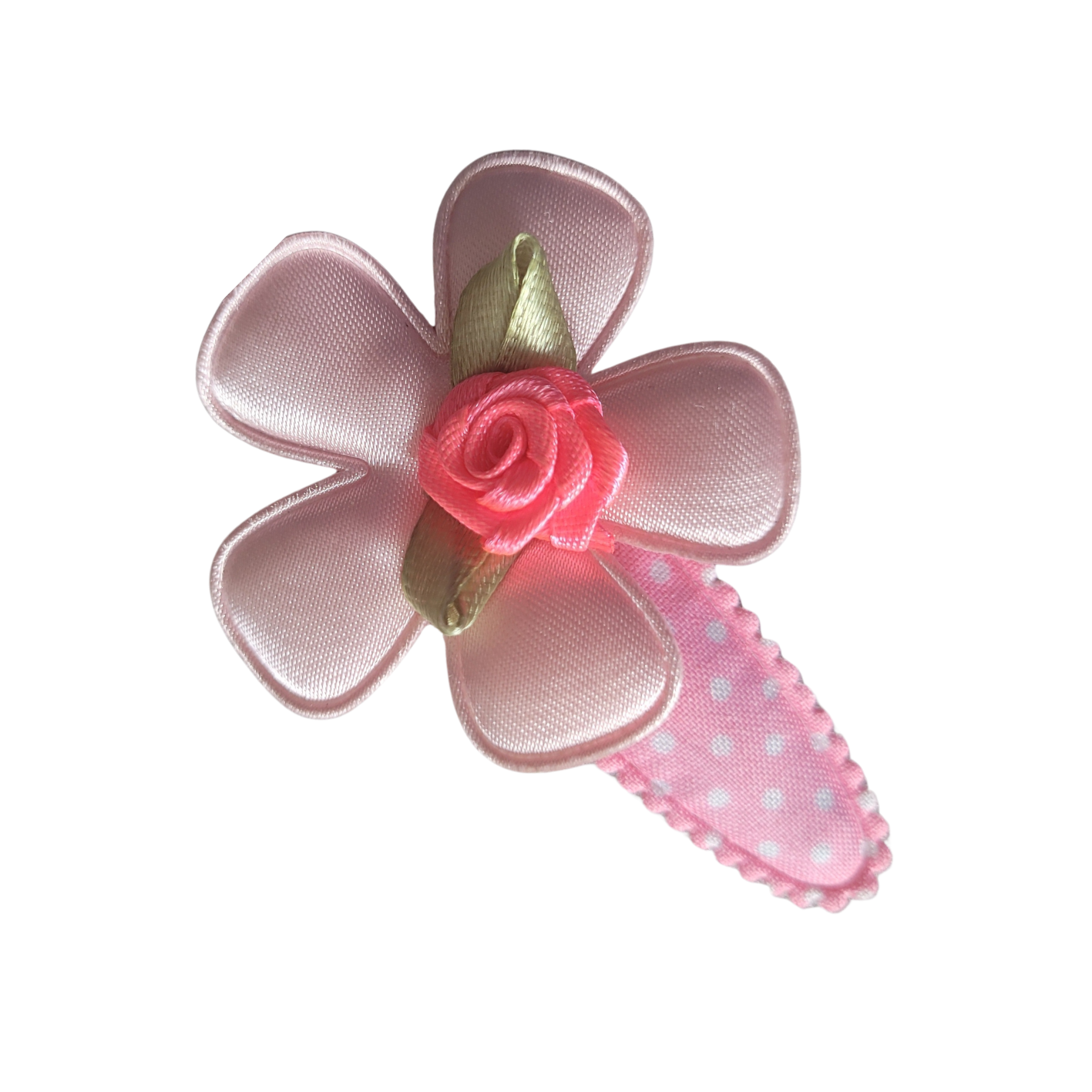 Haarclipje bloem roze