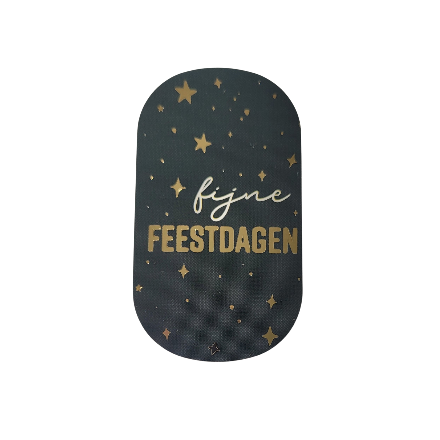 Sticker fijne feestdagen donkergroen