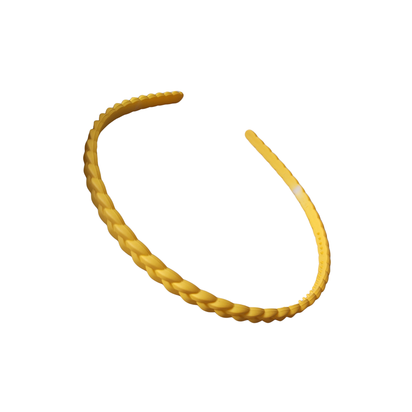 Haarband / diadeem - vlecht - geel