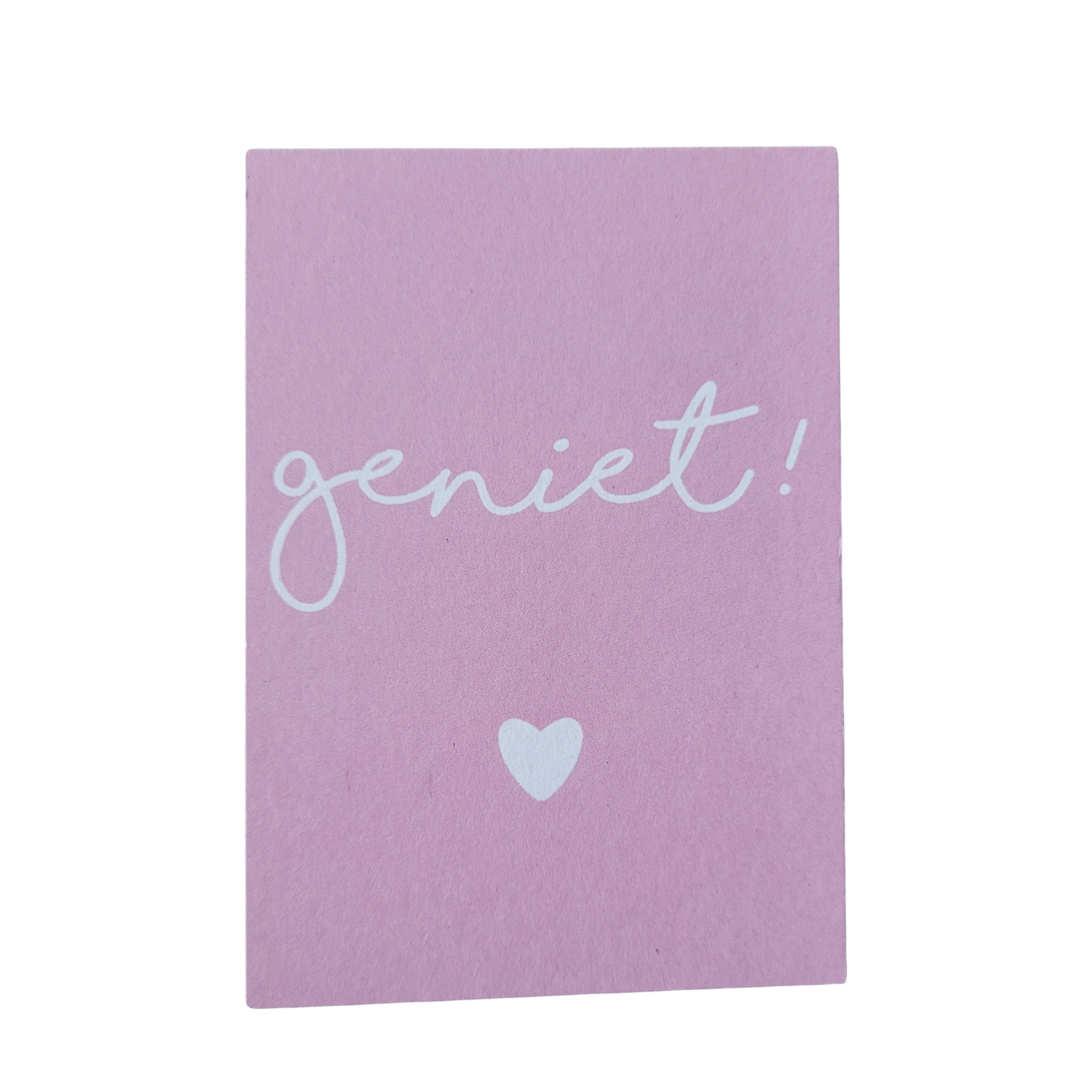 Mini kaart / label Geniet!
