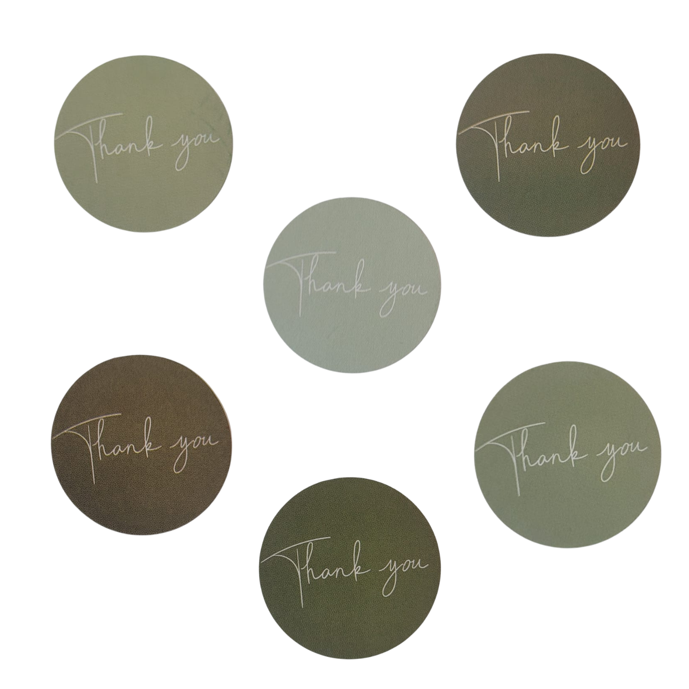 Stickers Thank you (set 6 stuks)