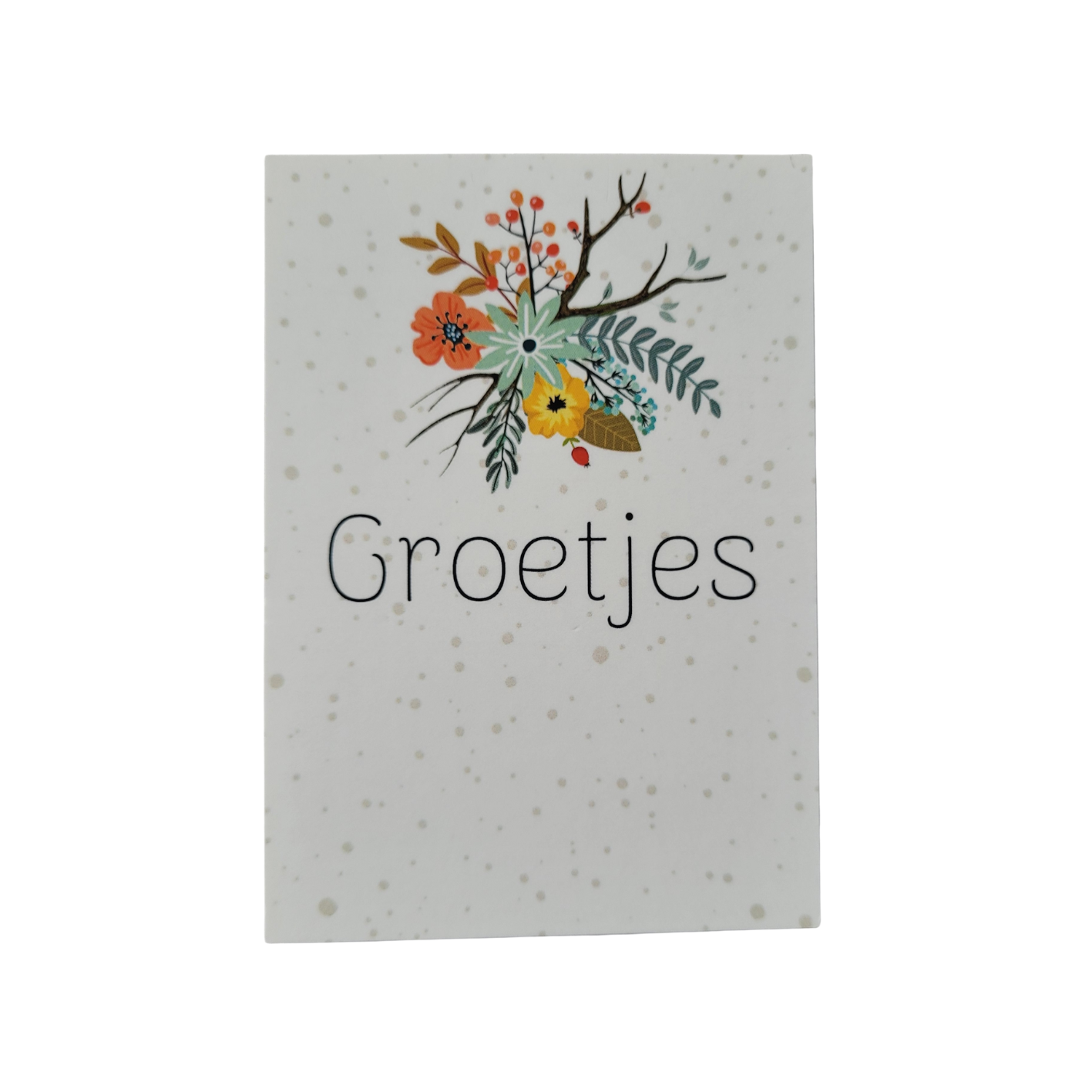 Mini kaart / label Groetjes