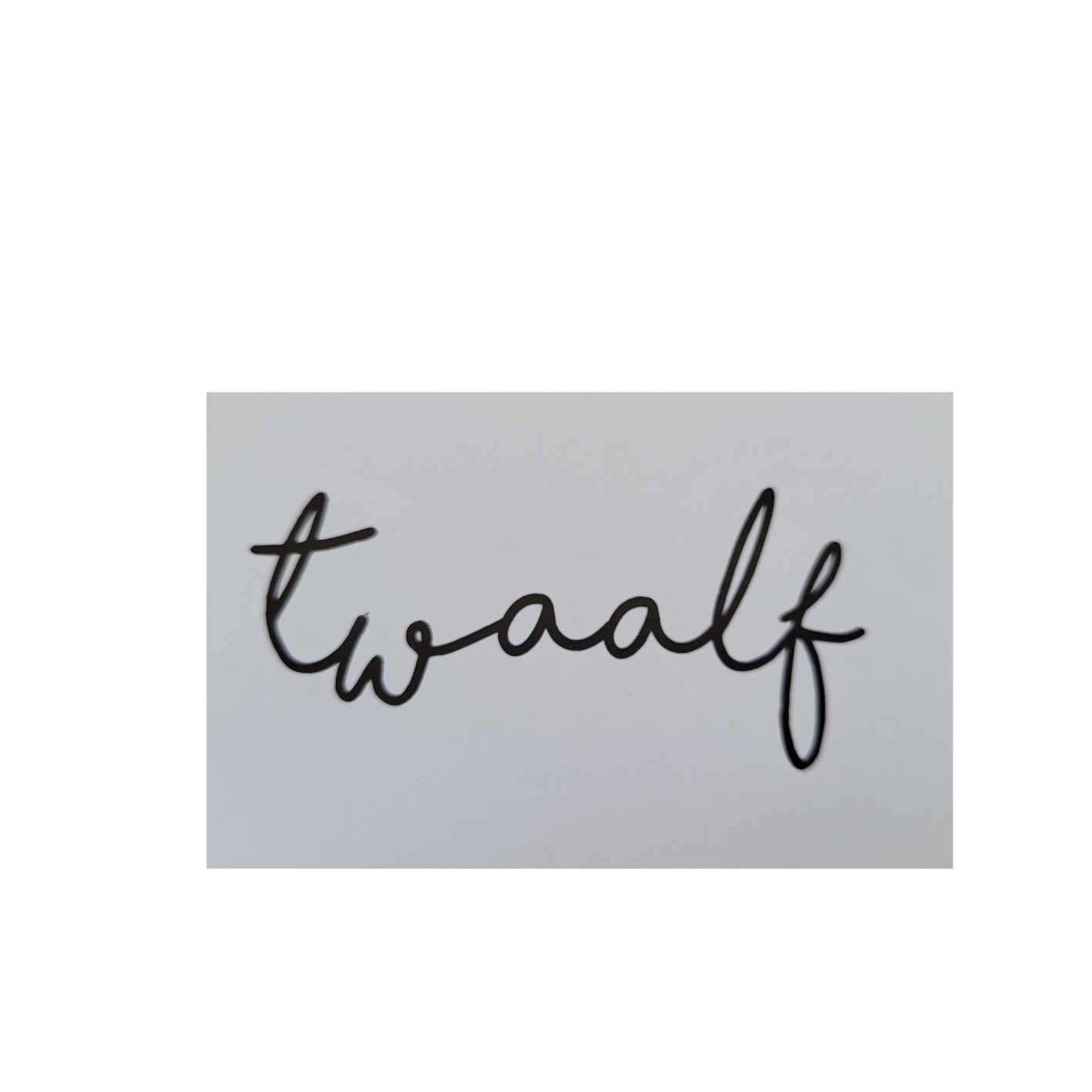 Mini kaart / label - twaalf