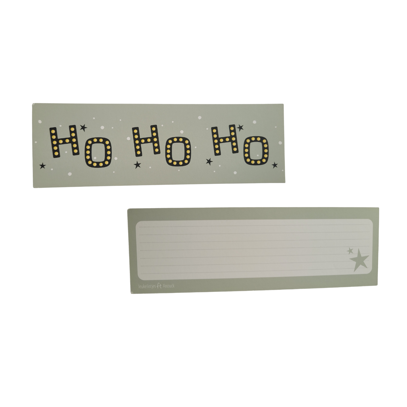Boekenlegger/ Cadeaulabel HoHoHo