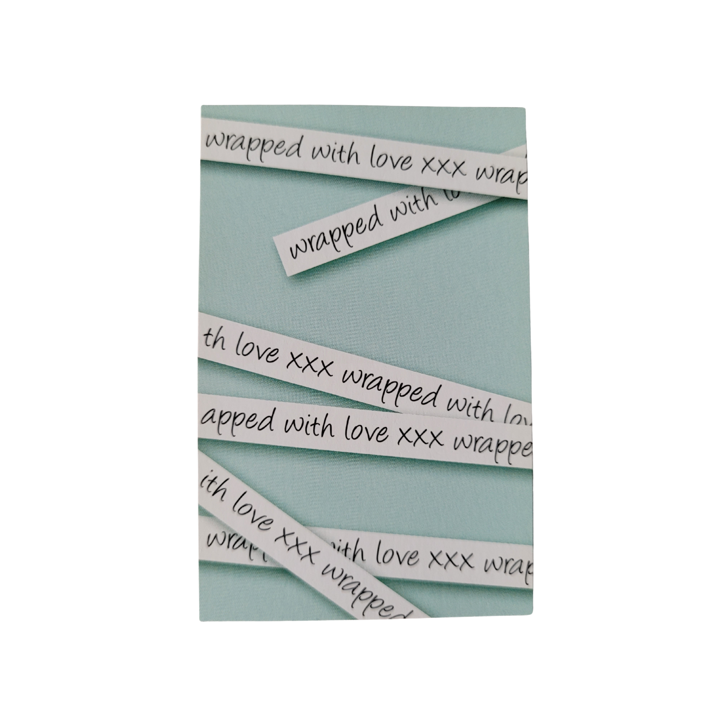 Mini kaart / label - wrapped with love xxx