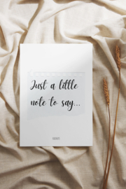 K27 - Just a little note to say