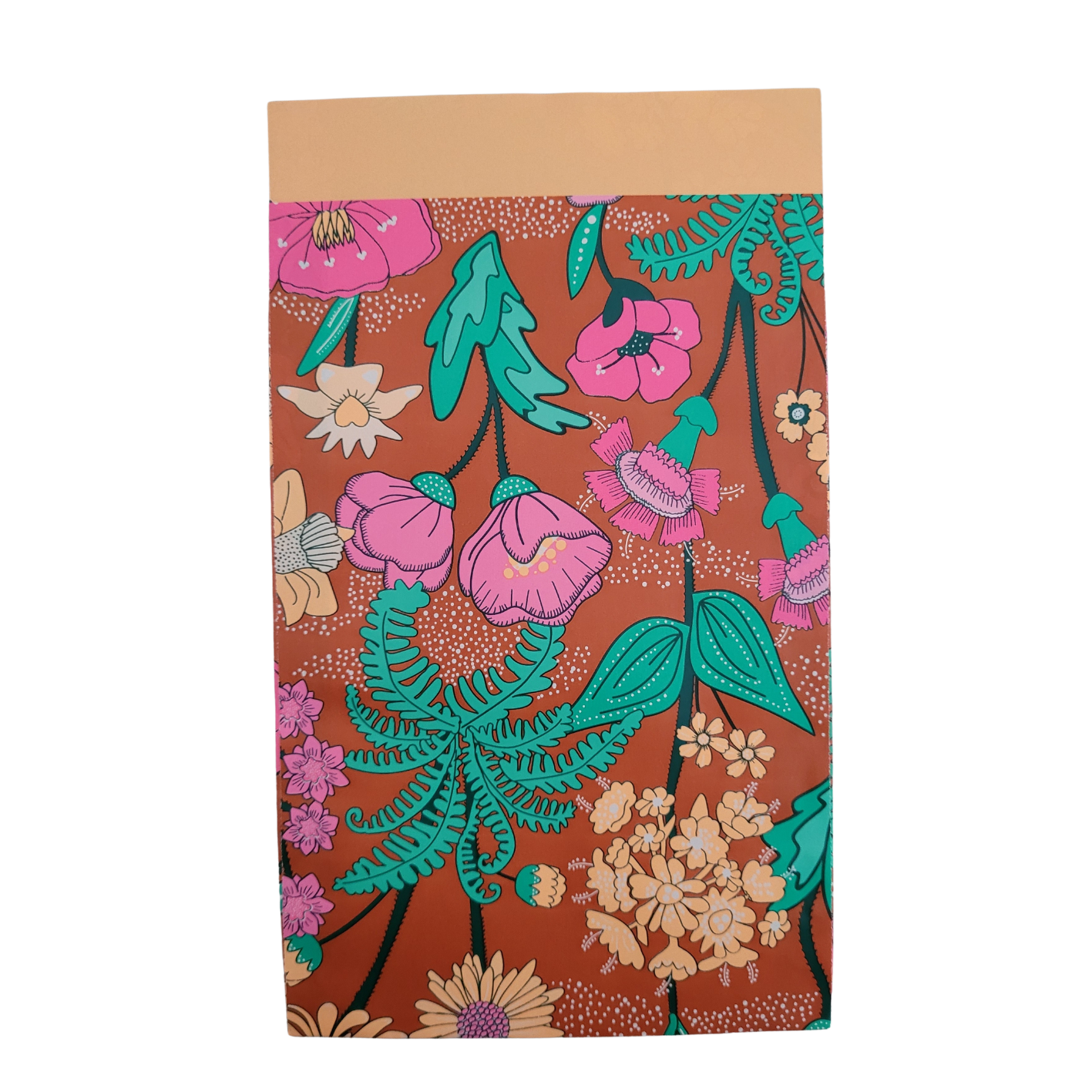 Bladeren bruin/roze