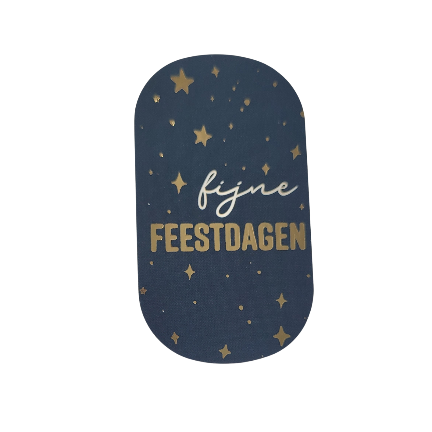 Sticker fijne feestdagen donkerblauw
