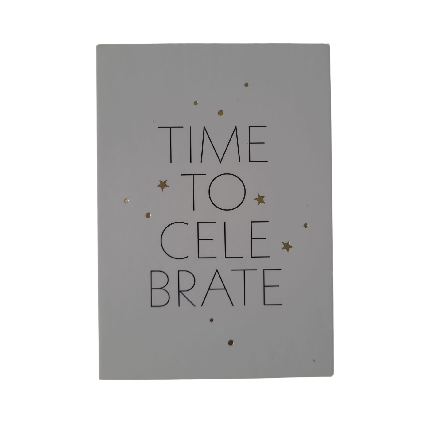 Mini kaart / label Time to celebrate