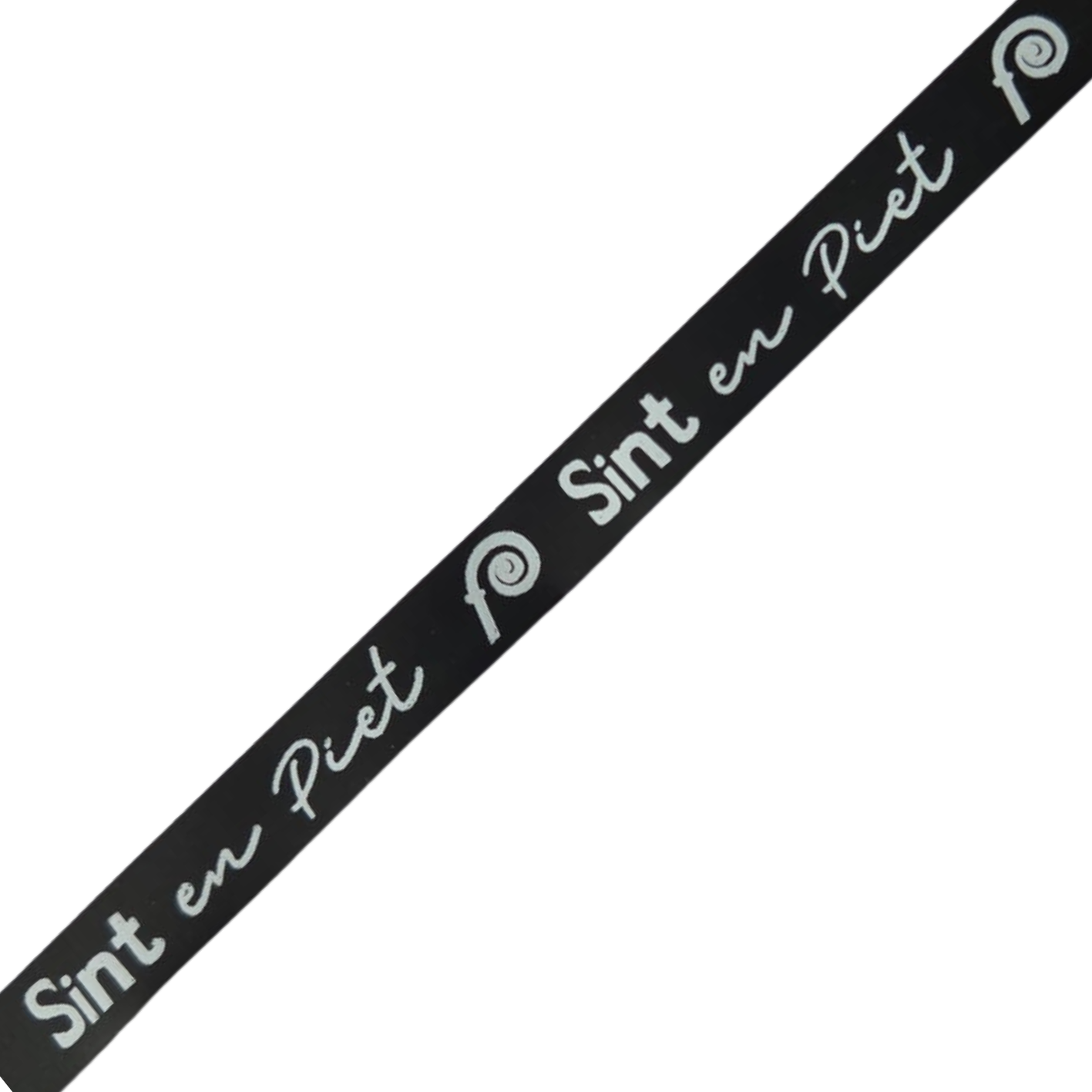 Lint zwart/wit Sint en Piet - 5 meter