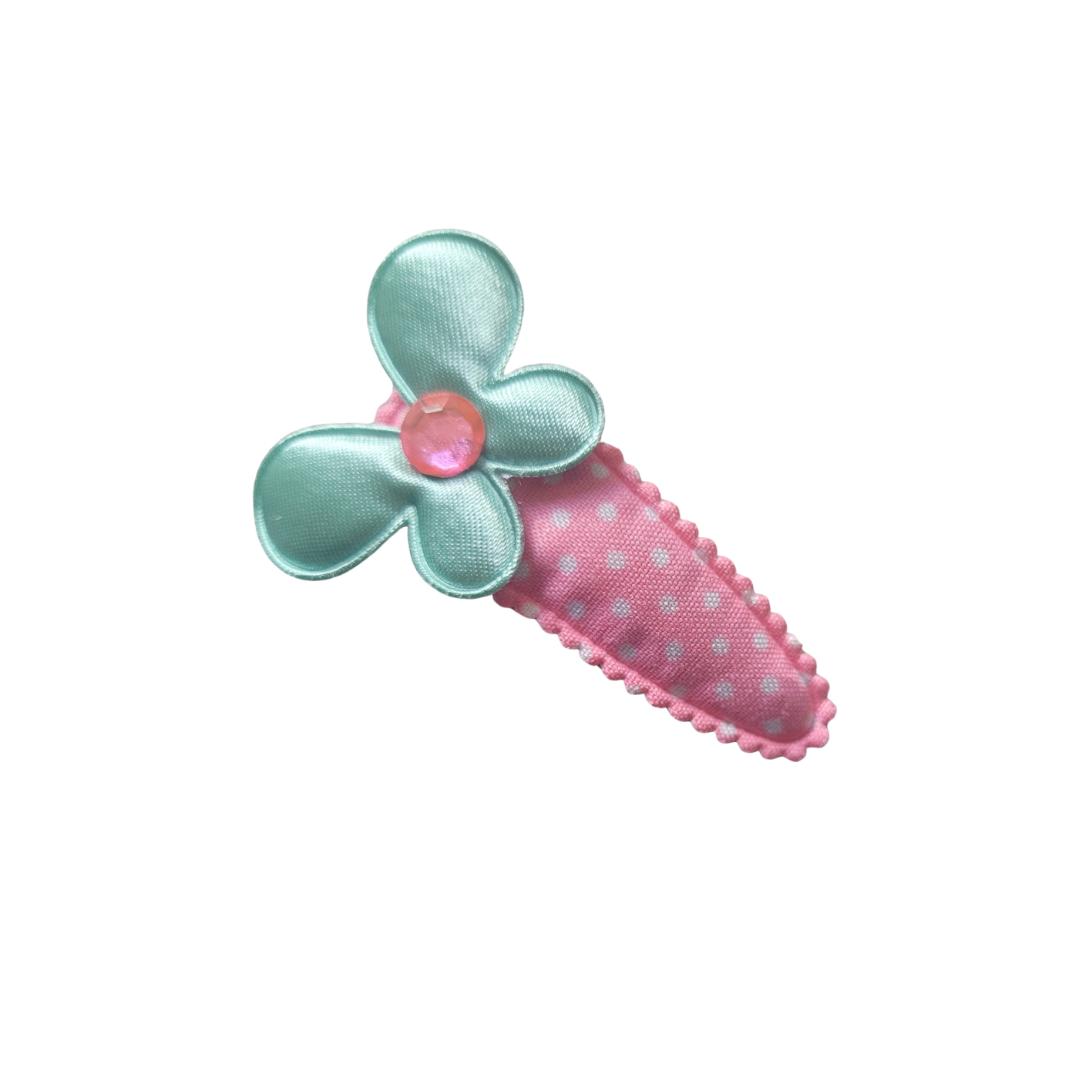 Haarclipje bloem rood-blauw