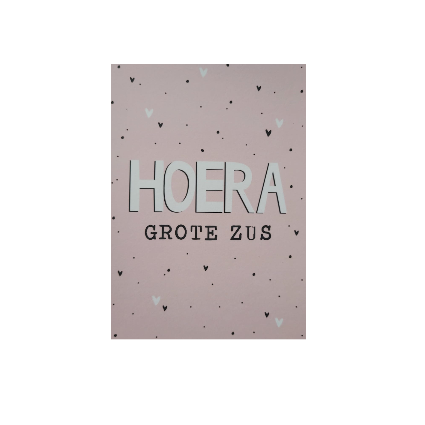 Postkaart Hoera grote zus