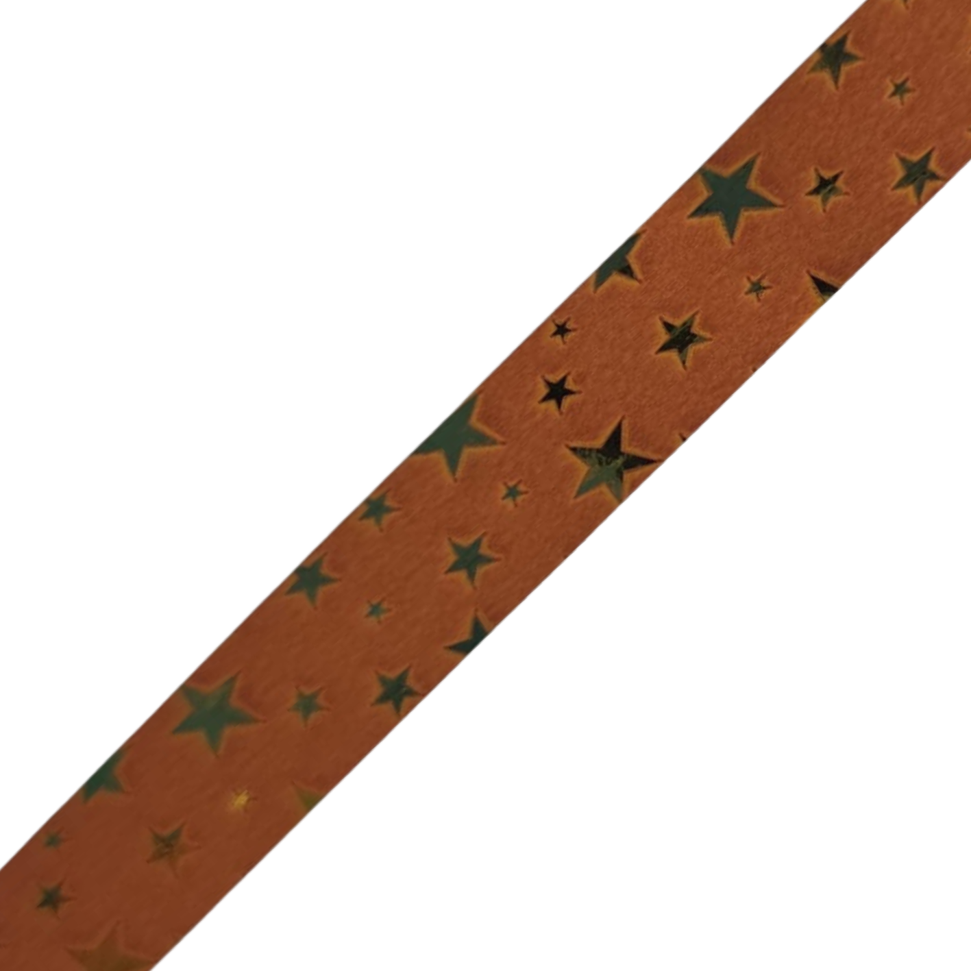 Lint bruin met gouden sterren - 1 meter