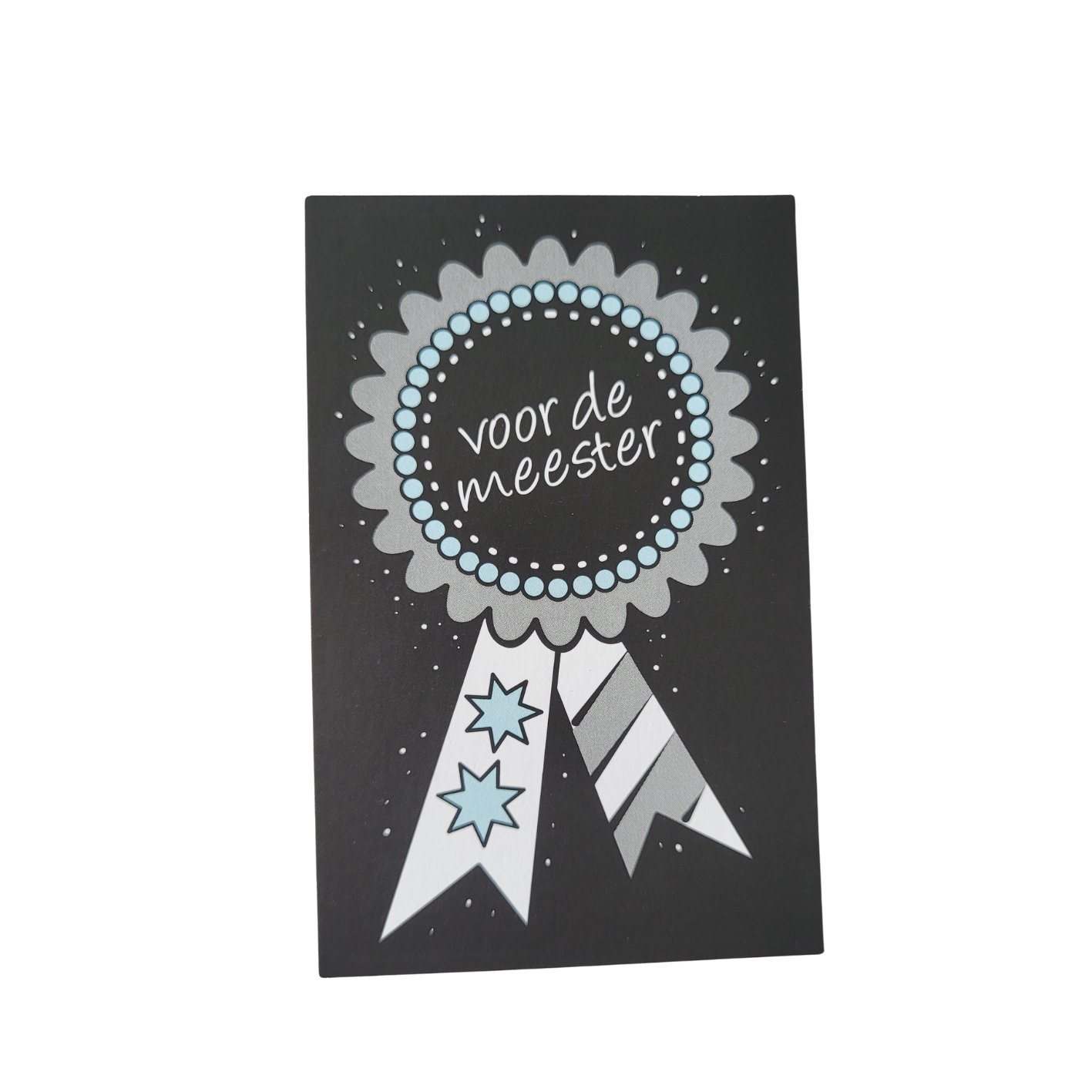 Mini kaart / label - voor de meester