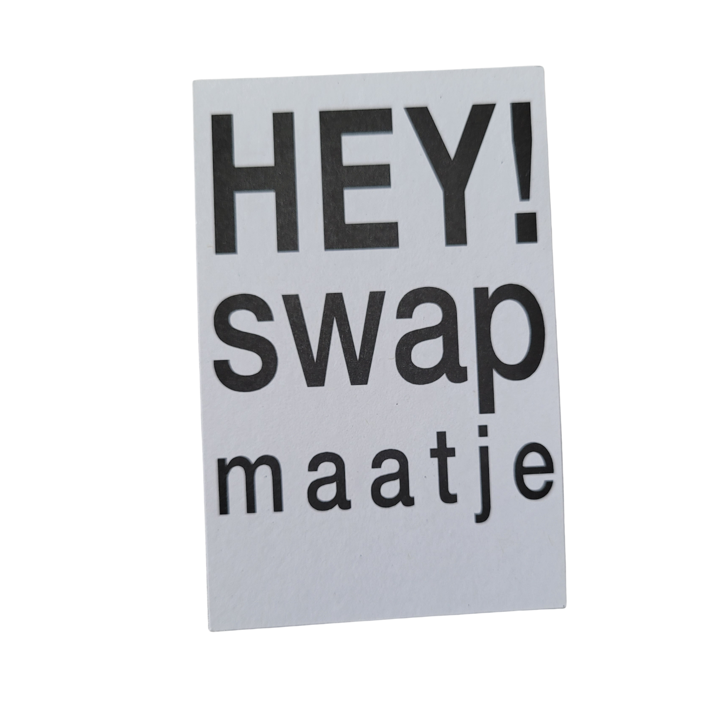 Mini kaart / label - hey! Swap maatje