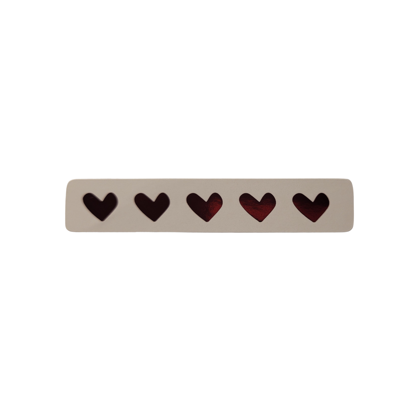 Sticker hartjes op een rij