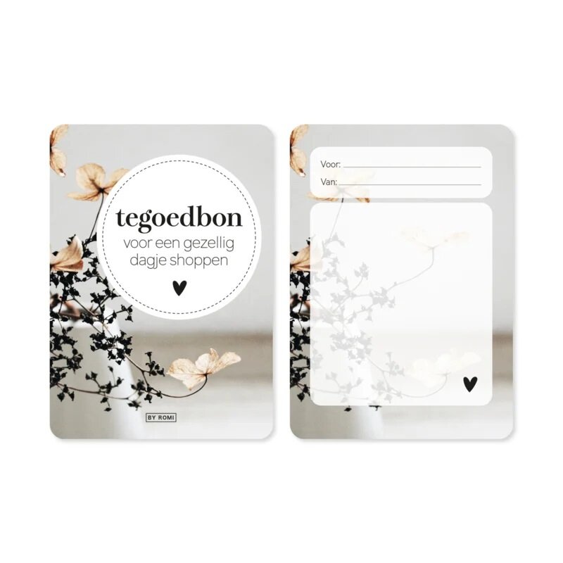 KAART Tegoedbon voor een gezellig dagje shoppen