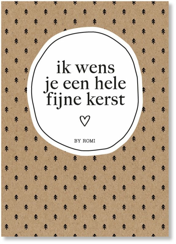 KAART Ik wens je een hele fijne Kerst