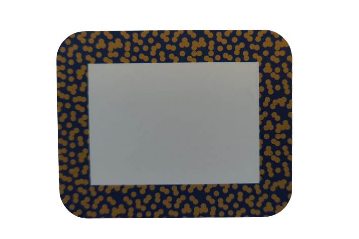 Etiket blauw-stippen