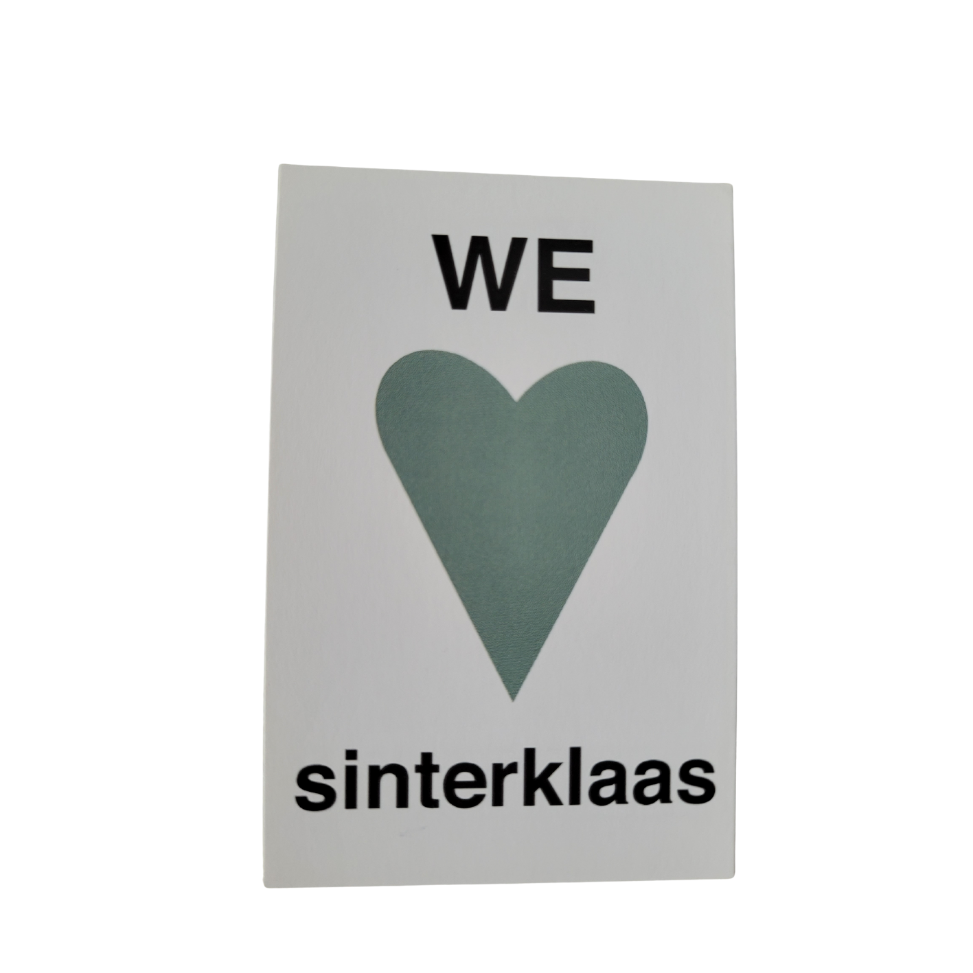 Mini kaart / label - we love Sinterklaas