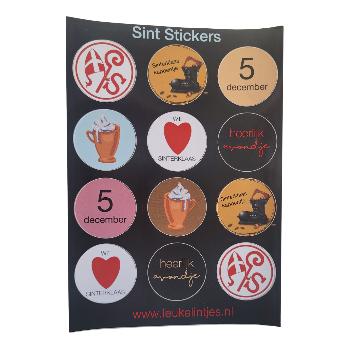 Stickervel Sint