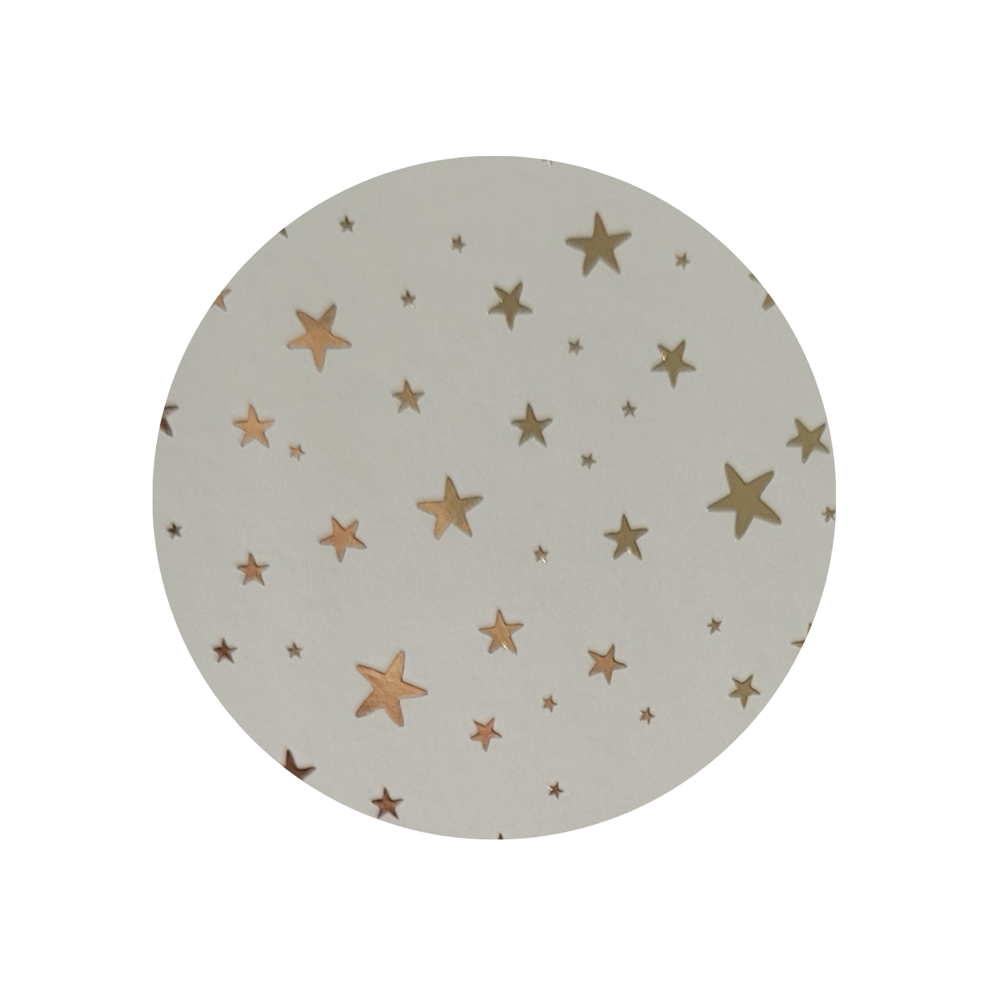 Sticker wit met gouden sterren