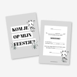 Kinderfeest uitnodigingen 12 kaarten