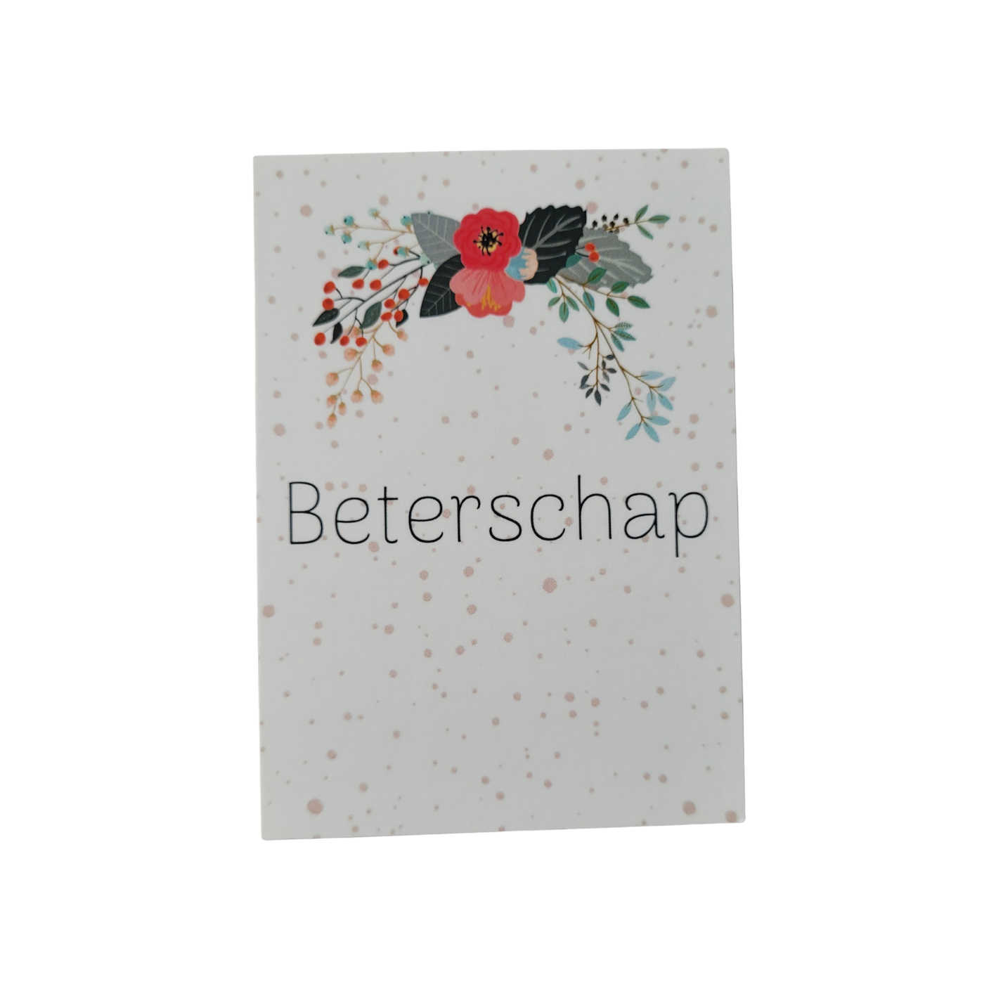 Mini kaart / label Beterschap