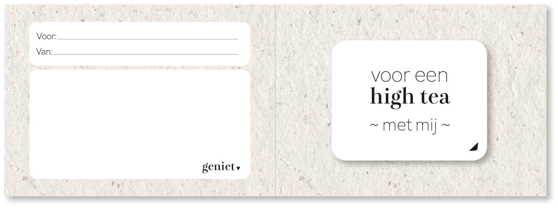 KAART Tegoedbon voor een high-tea met mij