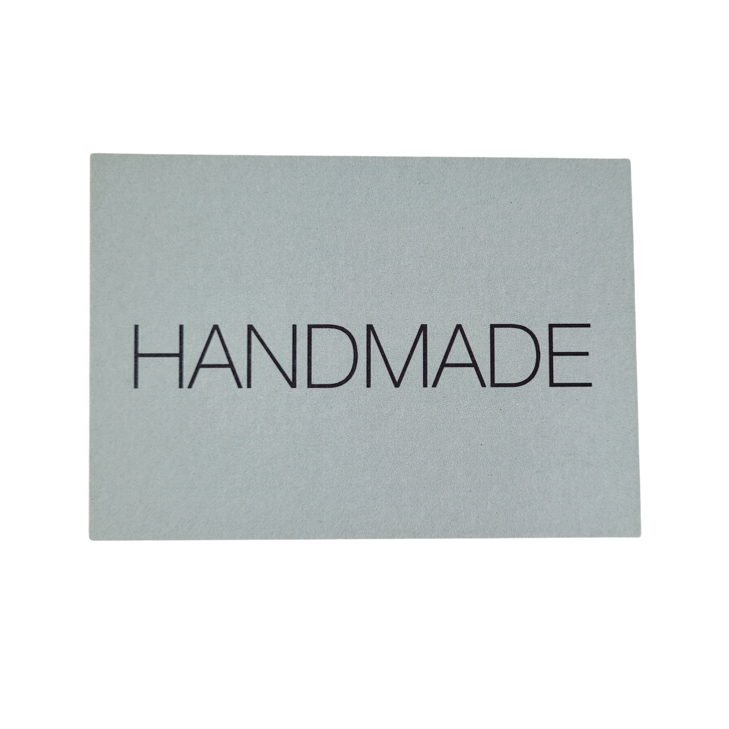 Mini kaart / label HANDMADE grijs-groen