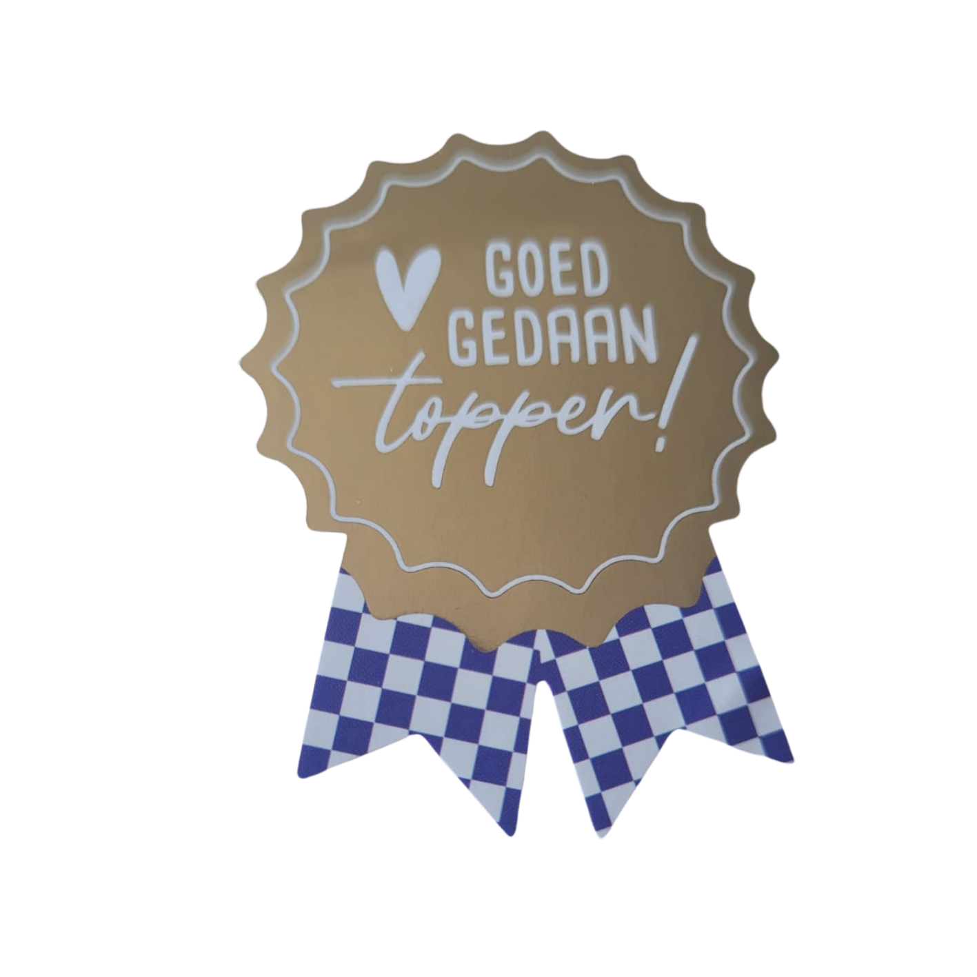 Sticker rozet goed gedaan topper