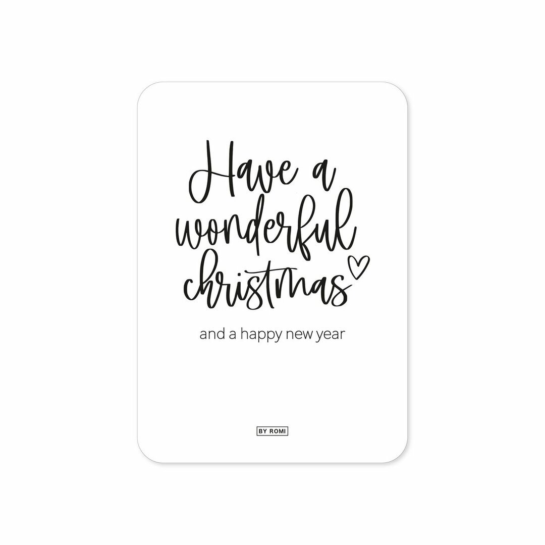 KAART Have a wonderful christmas and a happy new year