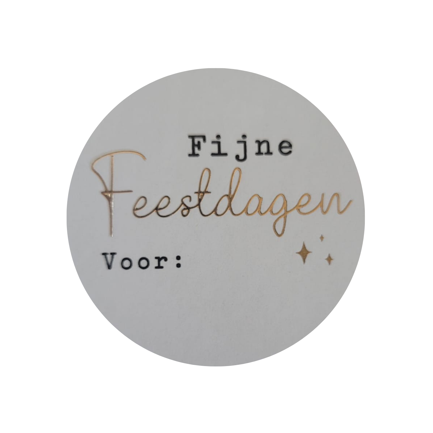 Sticker Fijne Feestdagen voor: