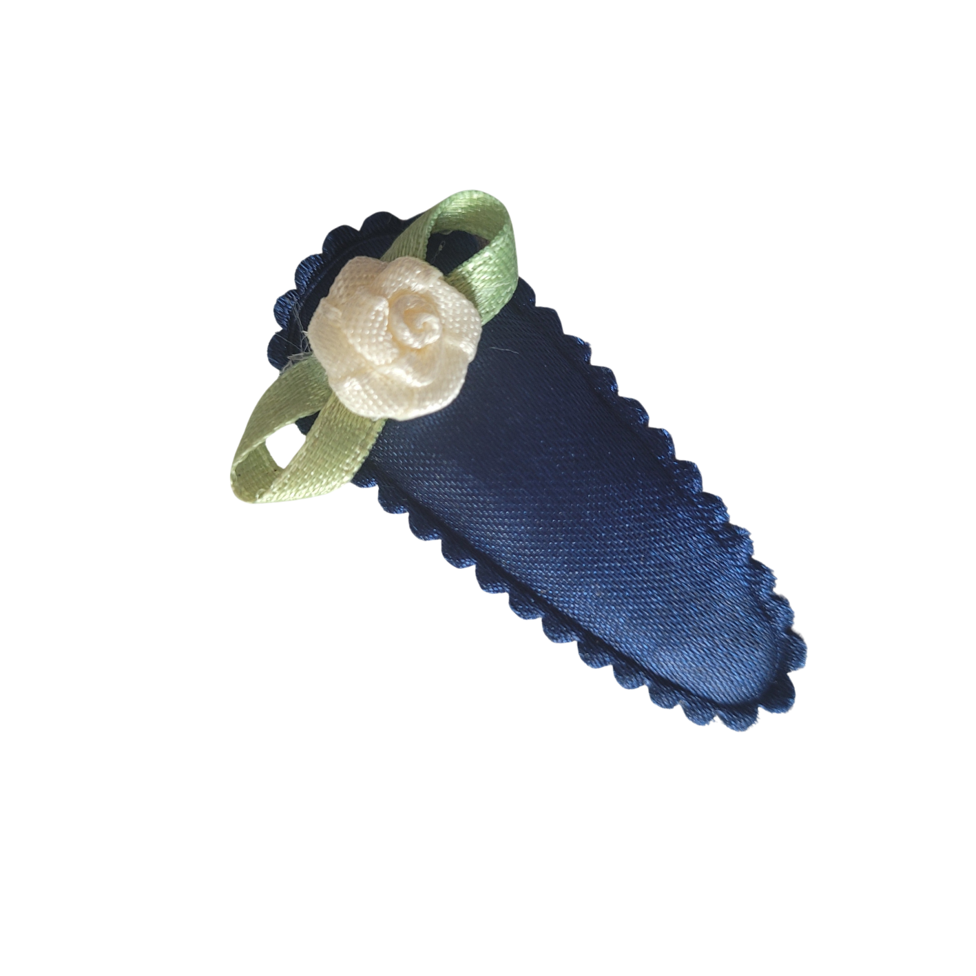 Haarclipje bloem donkerblauw