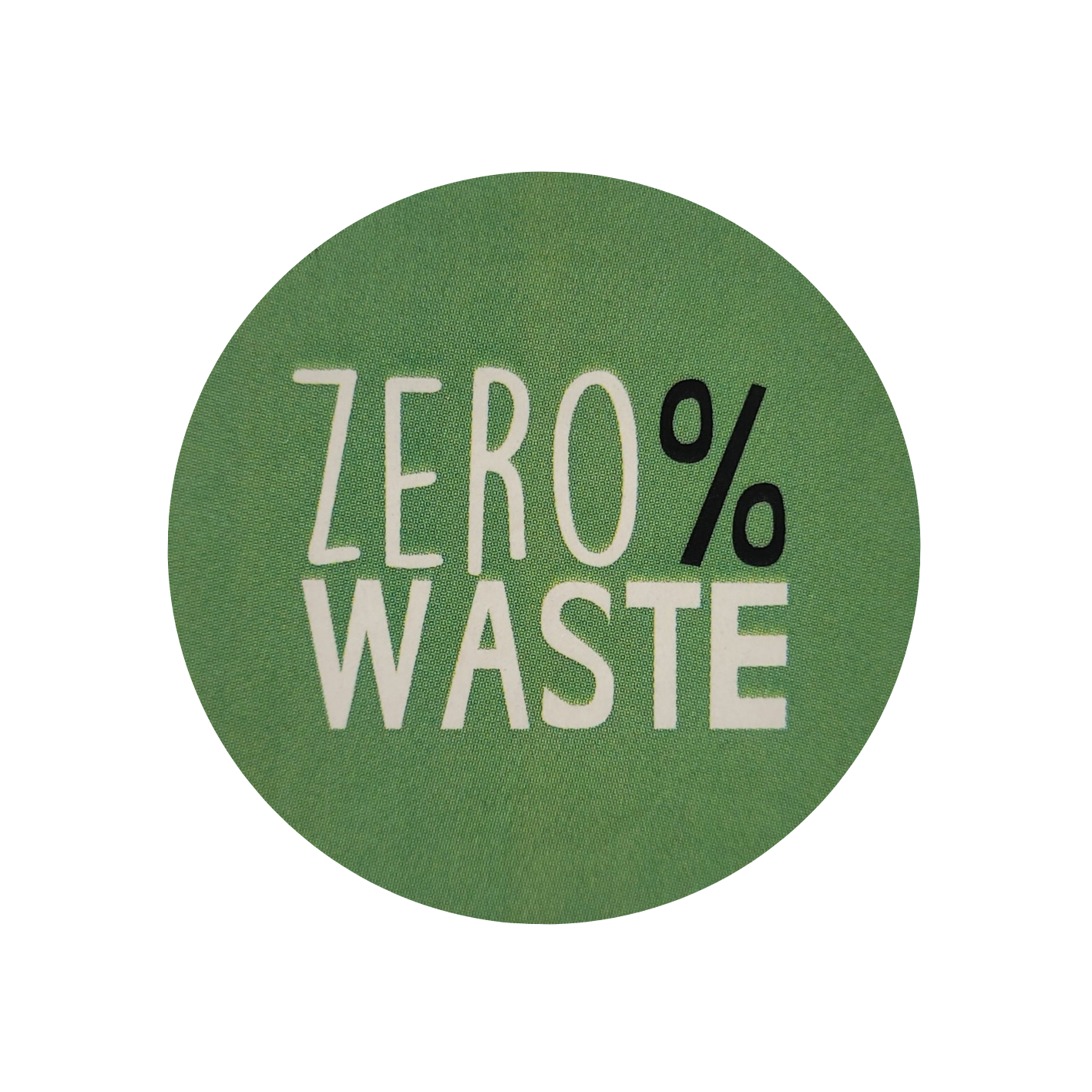 Sticker Zero % waste