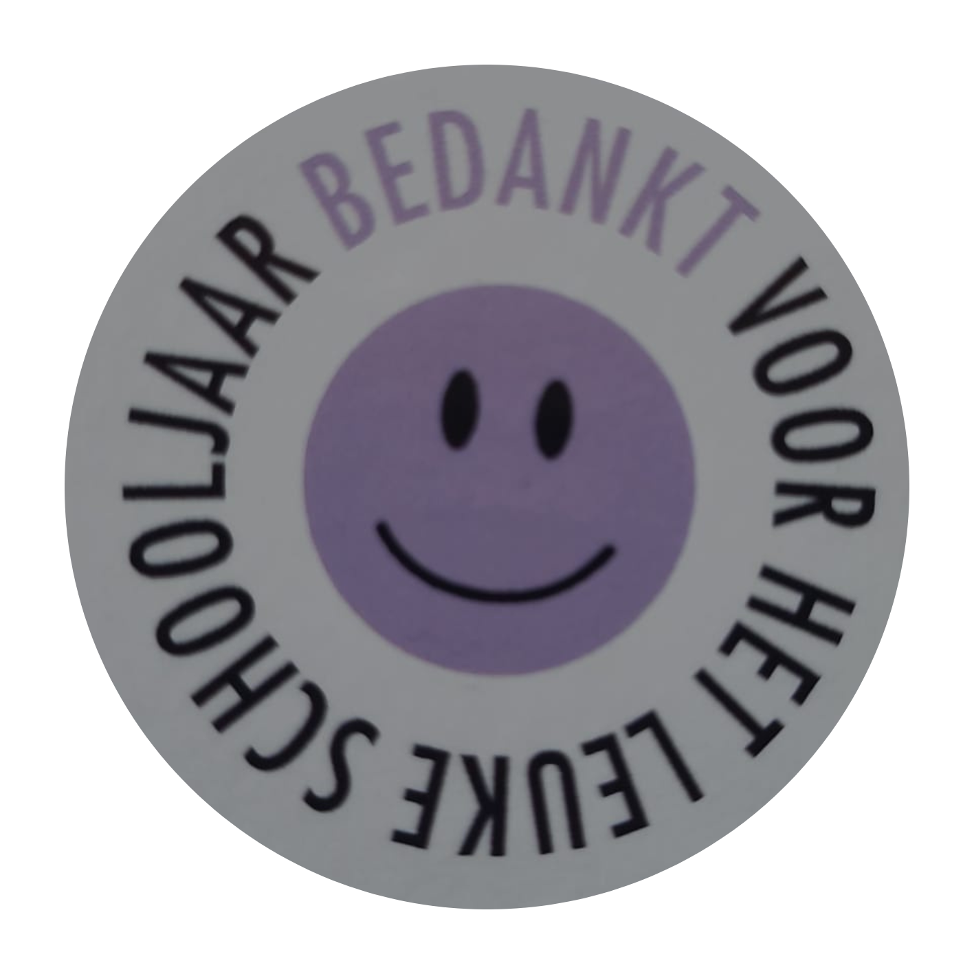 Sticker Bedankt voor het leuke schooljaar