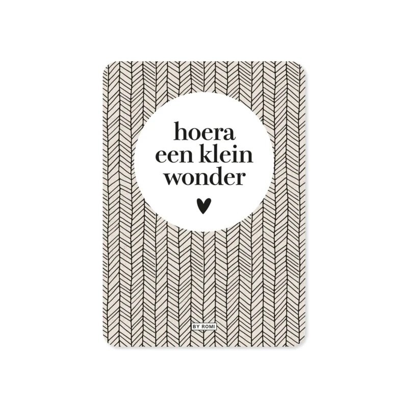 KAART  hoera een klein wonder