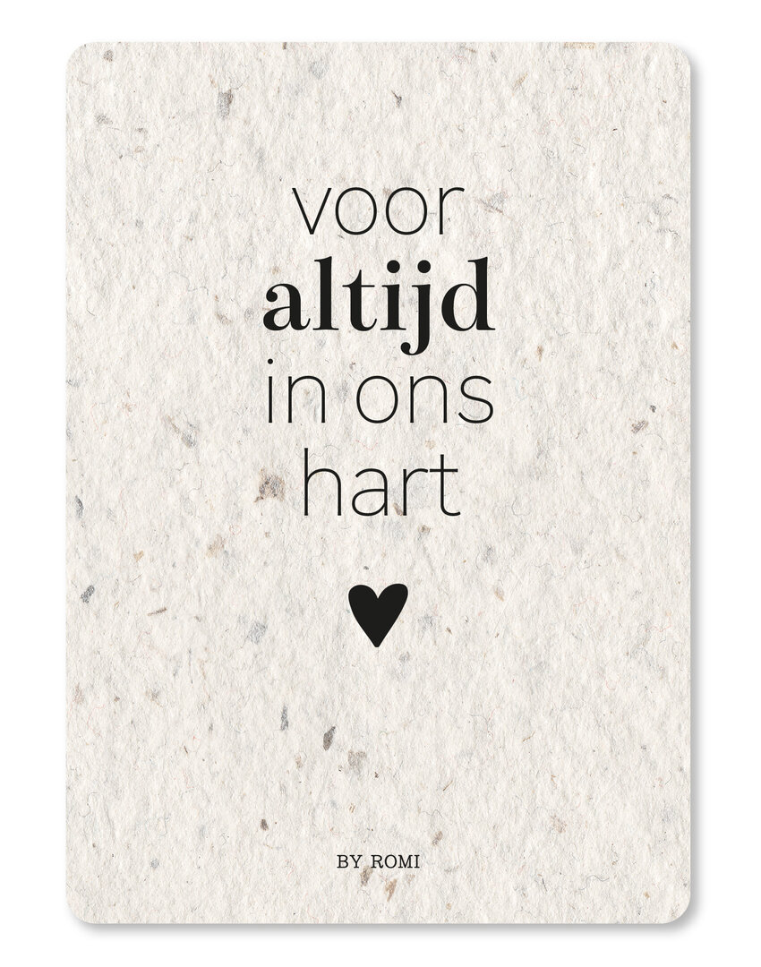 KAART Voor altijd in ons Hart