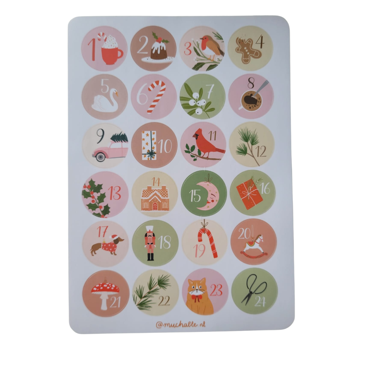 Stickervel Advent kleur