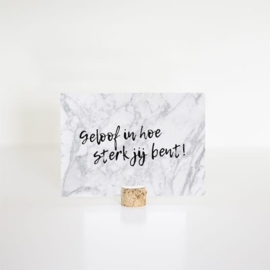 Kaart Geloof in hoe sterk jij bent!