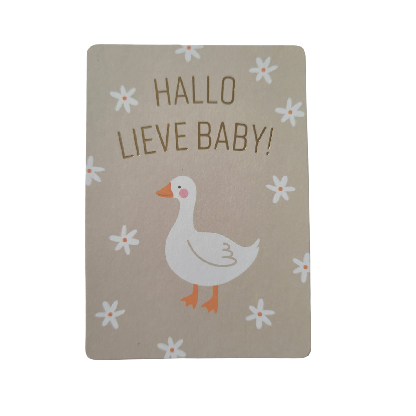 Mini kaart / label hallo lieve baby