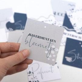 Cadeaulabel Jij verdient een bloemetje
