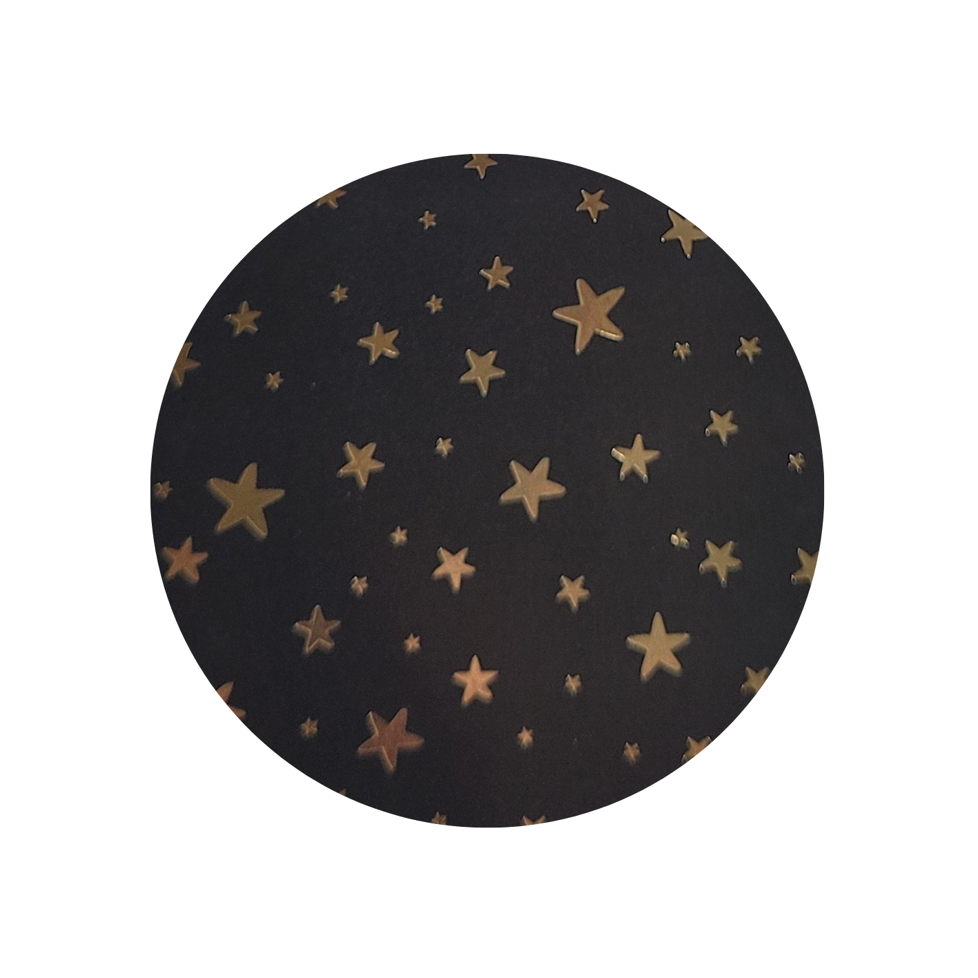 Sticker zwart met gouden sterren