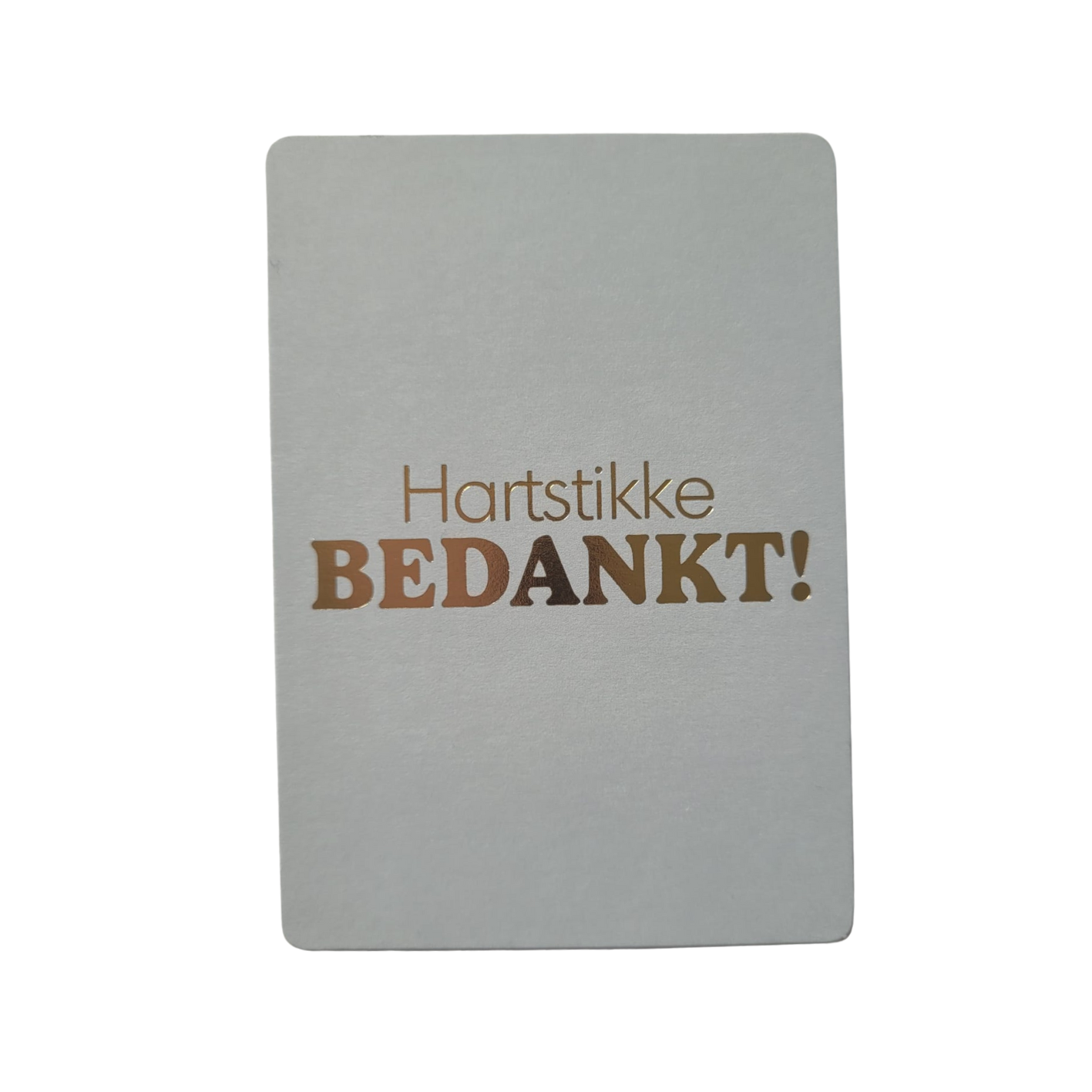 Mini kaart / label  Hartstikke bedankt