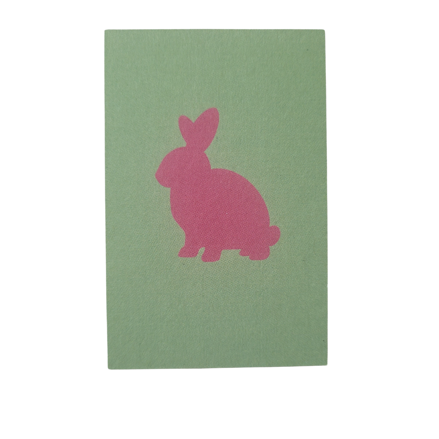 Mini kaart / label - haas roze-groen
